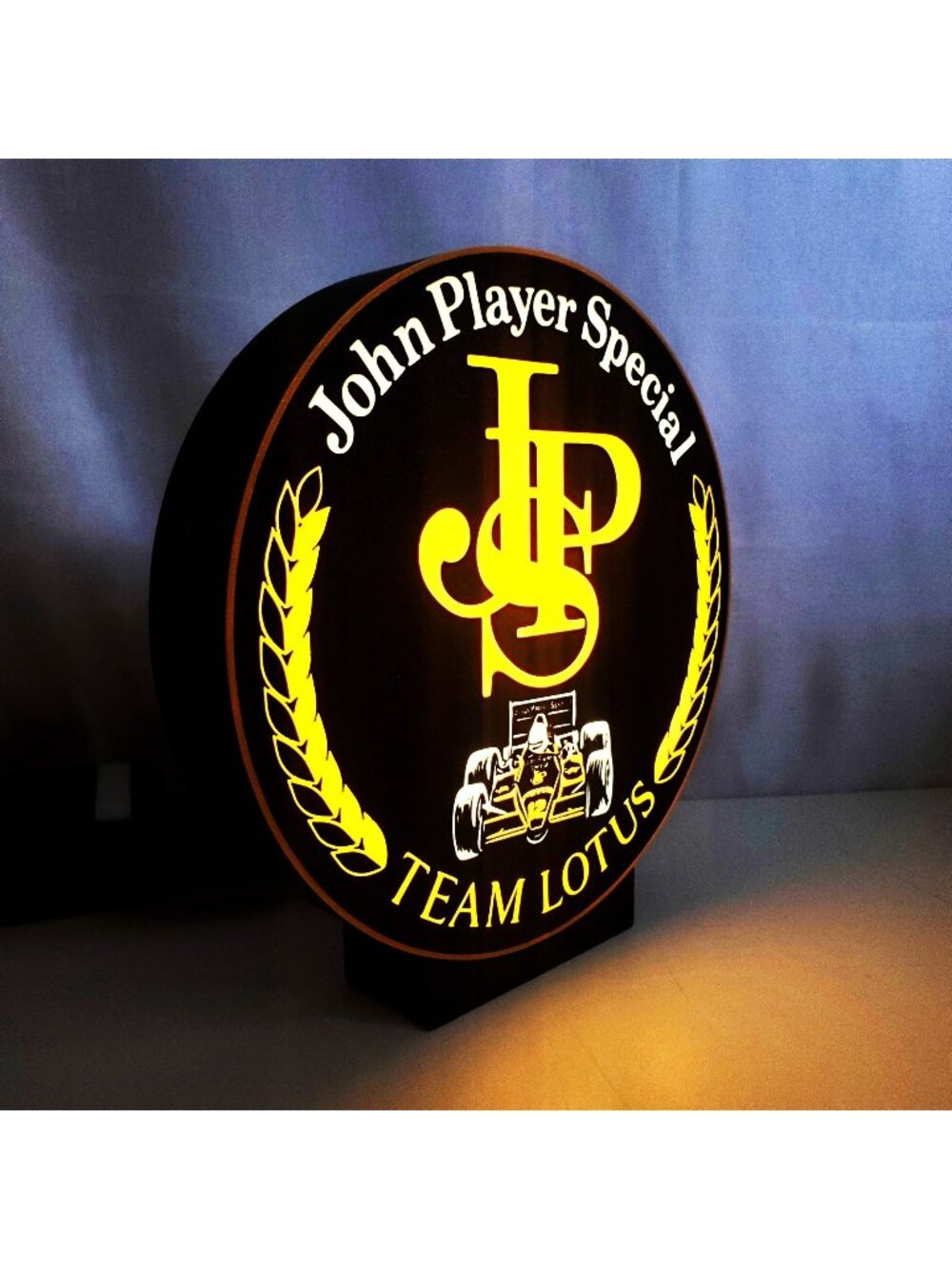John Player Special Team Lotus Light Box Sign | Retro Formula 1 Circular LED Wal